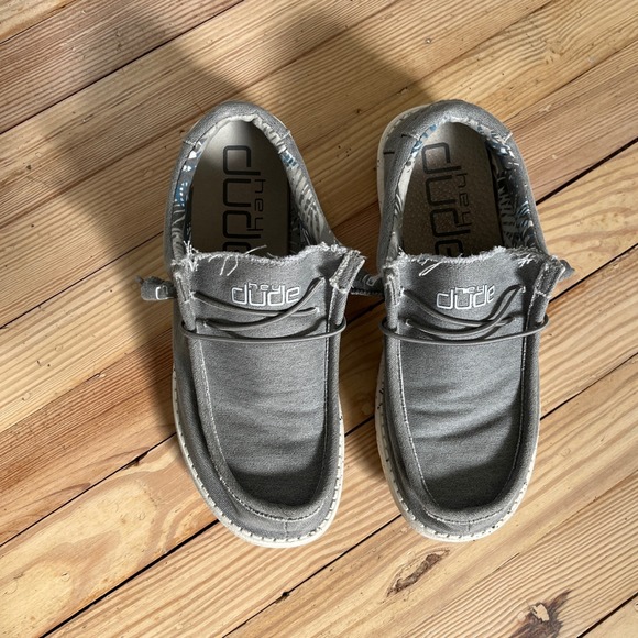 Hey Dude Wally Stretch Iron Gray Men's Casual Loafer Shoes Comfort Slip On - Picture 4 of 9